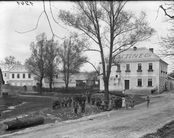 Náves v Jinošově okolo r. 1917